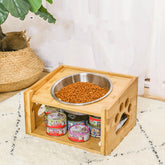 Large dog dog food bowl double bowl