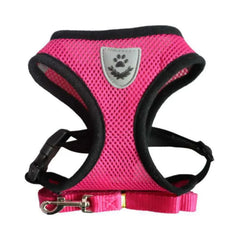 Breathable Mesh Small Dog Pet Harness and Leash Set Puppy Cat Vest Harness Collar For Chihuahua Pug Bulldog Cat