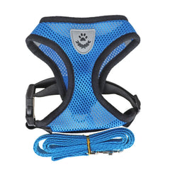 Breathable Mesh Small Dog Pet Harness and Leash Set Puppy Cat Vest Harness Collar For Chihuahua Pug Bulldog Cat