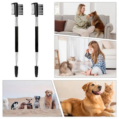 Dog Tear Stain Remover Comb Pet Eye Comb Double-Head Stain Comb 2pcs Portable Pet Eye Cleaning Brush Eye Booger Remover For