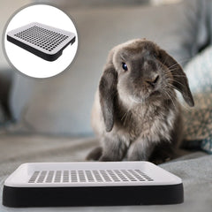 Guinea Pig Litter Tray Pan Bunny Bedding Corner Litter Box Grate Restroom Toilet Corner Potty Poop Trainer Hamster Litter Boxes