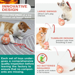 Cat Tumbler Interactive Puzzle Toy Pet Leaky Food Container Cats Ball Pets Wobble Toys Slow Feeder for Kitten Small Adult Cat