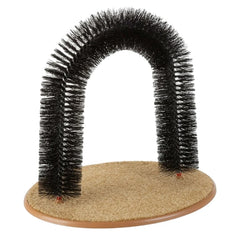 Cat Scratching Arch with Brush Cats Massage Scratcher Post Toy Pet Kitten Scratching Board Indoor Cat Entertainment Toy