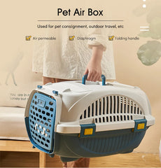 Luxury Air Transport Portable Plastic Pet Soft Crate Kennel Cages Small Animal Dog Travel Carriers Houses With Handle