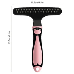 Carpet Groomer Rake, Shag Rug Rake, Hair Cleaner Undercoat Rake Comb for Dogs and Cats Slicone Handle Deshedding Brush