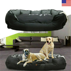 Waterproof Extra Large Jumbo Orthopedic Sofa Dog Bed Pet Mat Kennel Washable Basket Pillow Comfy