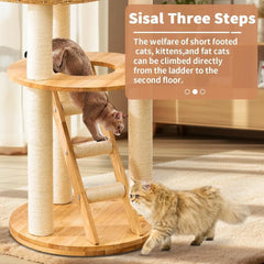 Big Modern Design Cat Tree Tower, Cat Tower Sisal-Covered Scratching Posts for Indoor Cats
