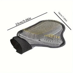 1Pc Pet Hair Comb Massage Gloves, Gentle and Effective Dog Bath Brush Off Grooming Gloves, Suitable for Dogs and Cats