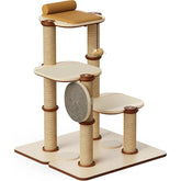 Cat Tree Tower Modular Design with Cat Bed Toy Felt Pads Sisal Scratching Posts 2-Second Setup Sturdy MultiLevel Activity Center