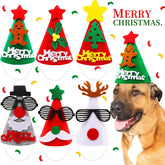 1PCS Large Dog Caps Detachable Christmas Caps For Dogs Elastic Band Big Hats For Large Dogs Christmas Dog Grooming Pet Supplies