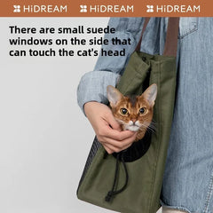 HiDREAM®Canvas Shoulder Bag for Cat and Dog Travel, Pet Carrier, Original Design, Fashion Pattern