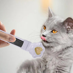 Cat feeder cat strip squeeze spoon pet liquid snack spoon liquid feeding food squeezer without waste cat feeder pet supplies