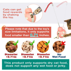Cat Tumbler Interactive Puzzle Toy Pet Leaky Food Container Cats Ball Pets Wobble Toys Slow Feeder for Kitten Small Adult Cat