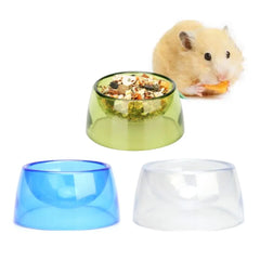 Bite Resistant Hamster Food Basin Plastic Transparent Hamster Water Bowl Non-slip Pet Feeding Bowl For Rats Hamster Guinea Pig