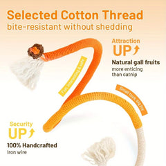 Sisal Rope Cat Toys, 3 Pack Bite-Resistant Catnip Toys, Cat Toys for Bored Indoor Cats, Safe Teeth Cleaning Chew Cat Toy