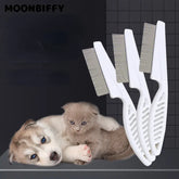1Pc Pet Grooming Brush Small Pet Rabbit Hair Remover Flea Dog Cats Comb Shampoo Bath Brush Hamster Guinea Pig Cleaning Tool