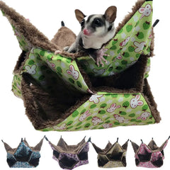 Small Nest Plush Hammock Warm 3Layer Hamster for rats rodent Animal Guinea Pig Ferret Double-layer Cotton Nests Pets Supplies