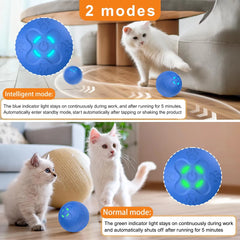 Smart Cat Rolling Ball Toys Rechargeable Cat Toys Ball Automatic Cat Baiter Random Motion for Cat USB Charging Bite Resistant