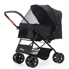 4 Wheel Travel Carrier Carriage Pet Stroller For Cat Dog Foldable Carrier Strolling Cart