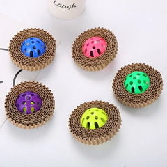 Pet Cat Toys Corrugated Paper Plastic Ball Soundmaking Cat Claw Board Pet Supplies