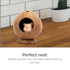 Keep Warm Hamster Nest Bunny Toys Rabbit Hiding House Coconut Little Critters Biting