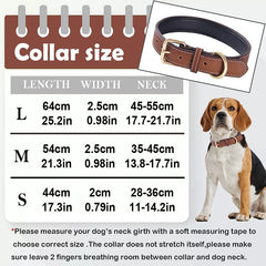 Cow Leather Dog Collar Genuine Leather Big Dog Collars Pet Collars Accessories for Medium Large Dogs German Shepherd