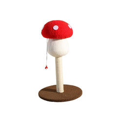 Mushroom Shape Cat Scratch Post Cute Sturdy Base Cat Post Unique Cat Scratcher for Indoor Cats Sisal Rope for Kitty Cat Kittens