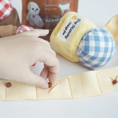 Puppy Cute Pet Jam Canned Cartoon Toy Plush Audible and Hidden Food Toy Slow Food BB Called Plush Dog Toy