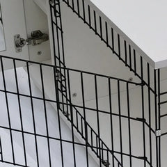 House Indoor Metal Iron Large Size Dog Crate New Design Animal Pet Furniture Cage Factory Wholesale Modern White Solid AEOLUS