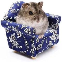 1PCS Pig Sofa Bed Floral Print Sofa Guinea Small Animal Cage Mini Sofa Hamster Rat Sleeping Bed Hamster House Sofa Hedgehog