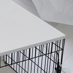 House Indoor Metal Iron Large Size Dog Crate New Design Animal Pet Furniture Cage Factory Wholesale Modern White Solid AEOLUS