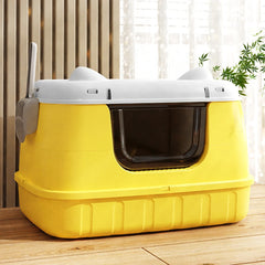 Cat Litter Box Fully Enclosed Cat Litter Box Anti-splash and Odor Isolation Cat Toilet Extra Large Cat Litter Box for Larger Cat