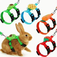 Hamster Rabbit Small Pets Chest Strap Outdoor Traction Rope Adjustable Harness Leash Vest Rabbit Hedgehog Guinea Pig