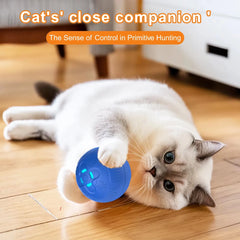 Smart Cat Rolling Ball Toys Rechargeable Cat Toys Ball Automatic Cat Baiter Random Motion for Cat USB Charging Bite Resistant