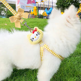 Hello Kitty Pet Harness Anime Sanrio Traction Rope Adjustable Applicable To Small Medium Dogs Cat Harness Vest Pets Accessories