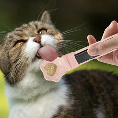 Cat feeder cat strip squeeze spoon pet liquid snack spoon liquid feeding food squeezer without waste cat feeder pet supplies