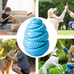 Interactive Dog Treat Toys Leaking Food Treat Dispenser Toy Bright Color Chewing Toy For Dog Training Food Distribution Play