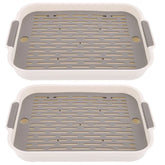 2 Pcs Rabbit Toilet Plastic Potty for Pet Dog Pads Detachable Small Training Ferret Litter Basin Cat