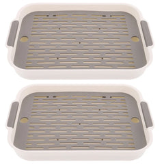 2 Pcs Rabbit Toilet Plastic Potty for Pet Dog Pads Detachable Small Training Ferret Litter Basin Cat