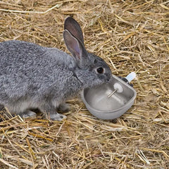 2Sets Rabbit Water Fountain Hamster Bunny Rabbit Cage Hanging Water Bowl Pet Cage Water Feeder Stainless Steel Feeding Bowls