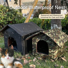 Outdoor Pet House Waterproof Houses Pet Shelter For Pets Cat Kennel Bed Travel Nest Carrier Thickened Cat Nest Tent Cabin