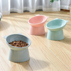 Raised Cat Food Bowls Anti Vomiting Pet Food Bowl for Flat-Faced Cats Small Dogs Protect Pet's Spine Dishwasher Safe