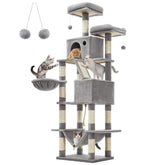 Multi Level cat tree Condo for Indoor Cats 206 cm Large Cat Tower with 13 Scratching Posts