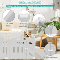 Basics Foldable Dog Pet Exercise Playpen With Door Portable Dog Fence For Secure Play Outdoor Freestanding Dog Gate Pen