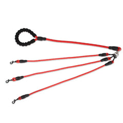 Pet Leash Coupler Durable Adjustable Nylon Dog Leash Kit Multi-handle Wear-resistant Rope Straps for Medium Dogs Adjustable Dog