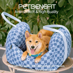 Pet Dog Portable Car Seat Central Control Nonslip Dog Carriers Safe Car Armrest Box Booster Kennel Bed for Small Dog Cat Travel