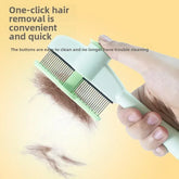 Dog Hair Remover Brush Press Remove Floating Hair Needle Comb Pet Cleaning Grooming Cat Brush Stainless Steel Comb Pet Supplies