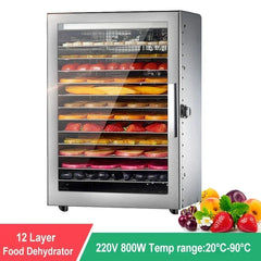 12 Layer Food Dehydrator Food Dehydrator Dryer Fruit Dryer Home Vegetable and Pet Snack Dryer