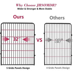 40 Inch Tall Dog Fence Dog Pens Outdoor Heavy Duty Dog Playpen for Large Dogs, 14 Fence Panels Pet Playpen Indoor Puppy