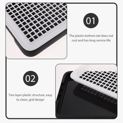 Guinea Pig Litter Tray Pan Bunny Bedding Corner Litter Box Grate Restroom Toilet Corner Potty Poop Trainer Hamster Litter Boxes